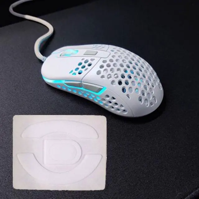 Alt view image 3 of 6 - 1 Pack Esports Tiger Gaming ICE Version Mouse Skates Mouse Feet for XTRFY M42 Mouse White Glides Curve Edge