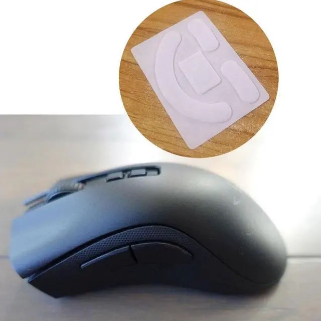 Alt view image 3 of 6 - 1 Pack Esports Tiger Gaming ICE Version Mouse Skates Mouse Feet for DeathAdder-V2 PRO Mouse White Glides Curve Edge
