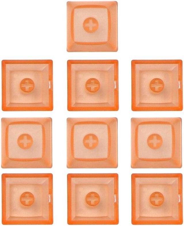 Main image of Crystal Keycaps PBT Backlit Keycaps w/ Transparent Layer for Mechanical Keyboard(Transparent Orange)