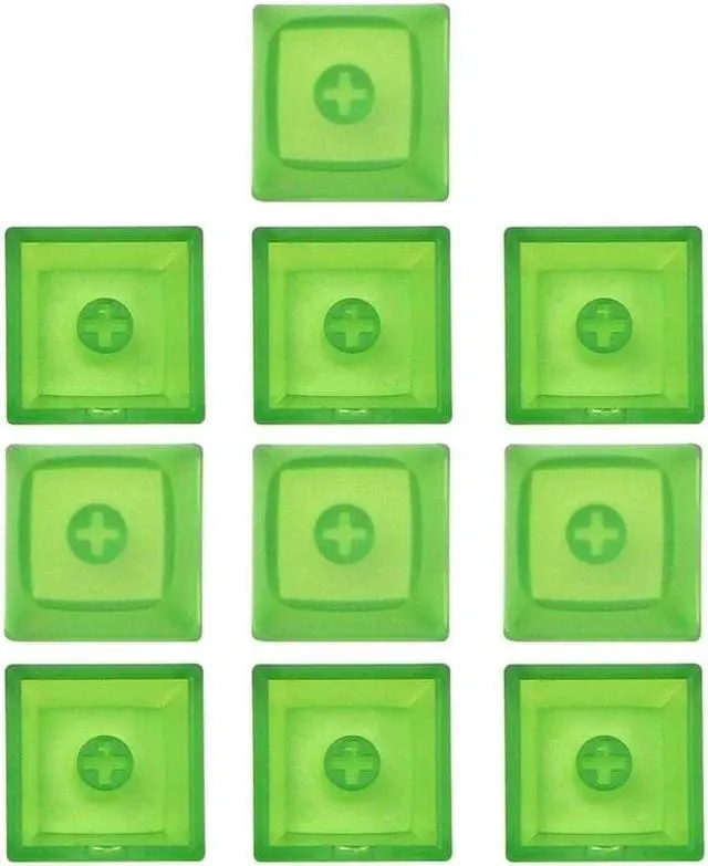 Main image of Crystal Keycaps PBT Backlit Keycaps w/ Transparent Layer for Mechanical Keyboard(Transparent Green)
