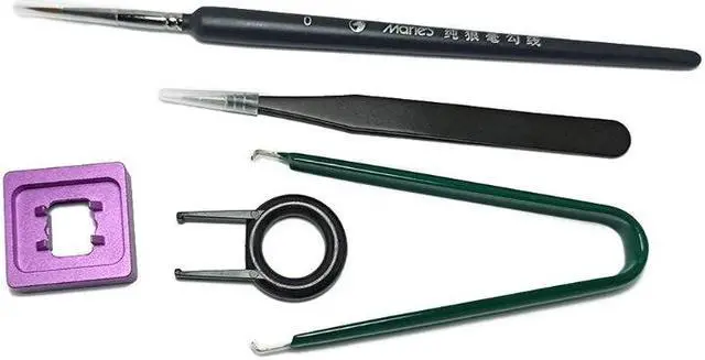 Alt view image 3 of 6 - Mechanical Keyboard Lube Pen Tool Collection Switch Stem Puller Switch Opener for Cherry Kailh TTC Candy Switch(Purple)