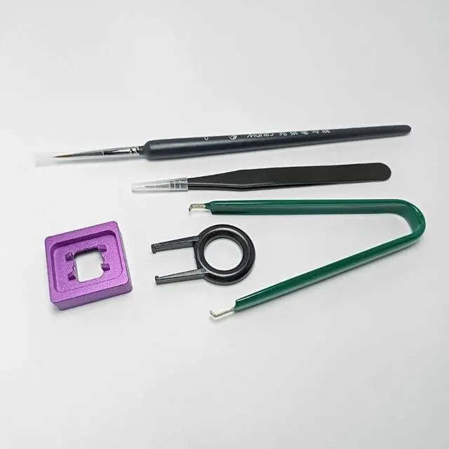 Alt view image 4 of 6 - Mechanical Keyboard Lube Pen Tool Collection Switch Stem Puller Switch Opener for Cherry Kailh TTC Candy Switch(Purple)