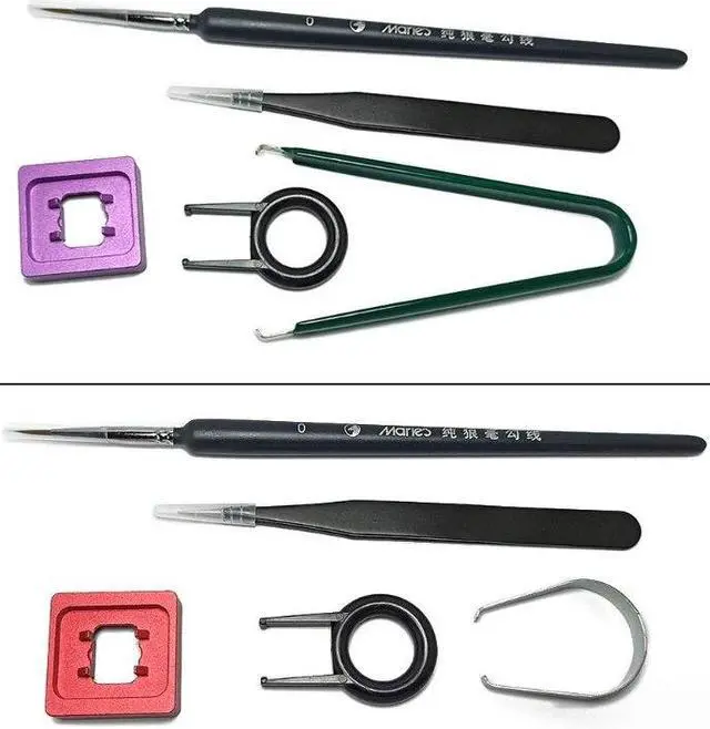 Alt view image 2 of 6 - Mechanical Keyboard Lube Pen Tool Collection Switch Stem Puller Switch Opener for Cherry Kailh TTC Candy Switch(Purple)