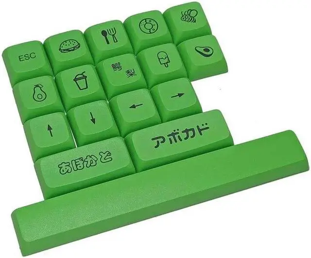 Alt view image 5 of 6 - Honey Milk Keycap PBT Standard Dye Sublimation Process Keycap 17Keys XDA Profile 6.25U Space for Mechanical Keyboard(Blue)