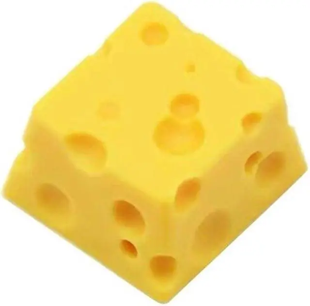 Alt view image 3 of 6 - Cheese Keycap Cute ESC Personality Resin Mechanical Keyboard Key Chesse Cake Design Yellow
