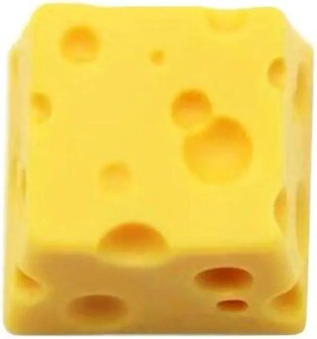 Alt view image 4 of 6 - Cheese Keycap Cute ESC Personality Resin Mechanical Keyboard Key Chesse Cake Design Yellow
