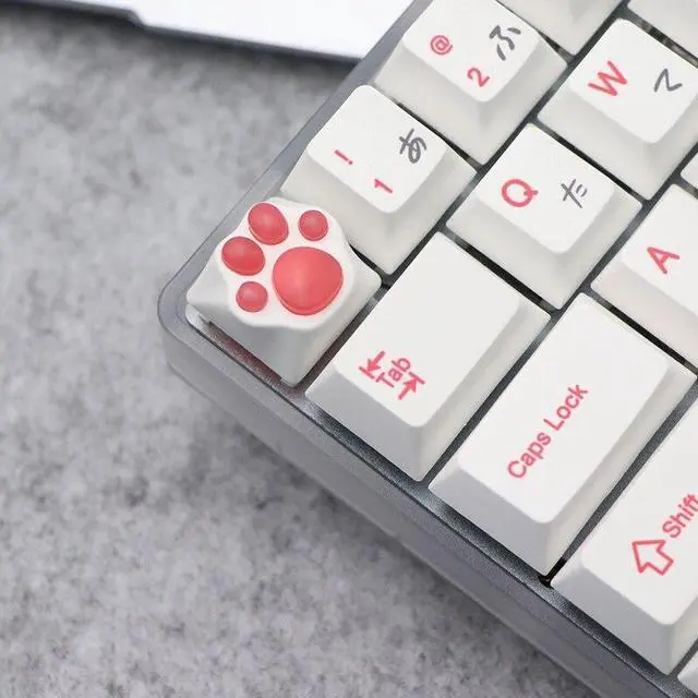 Alt view image 4 of 6 - for CAT Paws Keycaps For Gaming Mechanical Keyboard Keycap Silicone for KEY  For Cherry MX Switch Gk61 SK64 RK87(for hp)