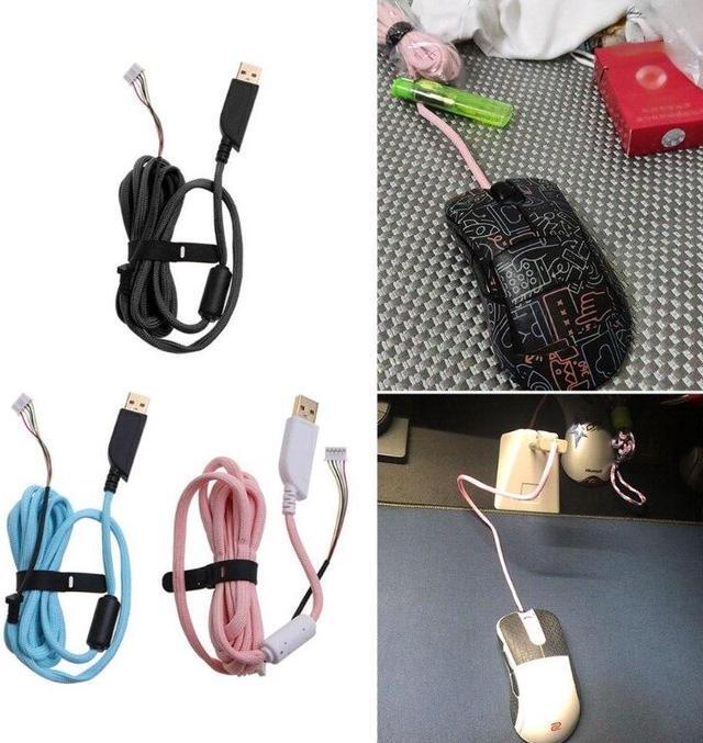 Alt view image 4 of 6 - 2 Meters USB Mouse Cable Mouse Line Mice Wire for ZOWIE EC1-A EC1-B FK1 Gaming Mouse Replacement Part Repair Accessory(BK)