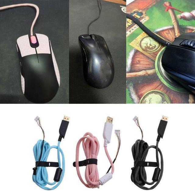 Alt view image 2 of 6 - 2 Meters USB Mouse Cable Mouse Line Mice Wire for ZOWIE EC1-A EC1-B FK1 Gaming Mouse Replacement Part Repair Accessory(BK)