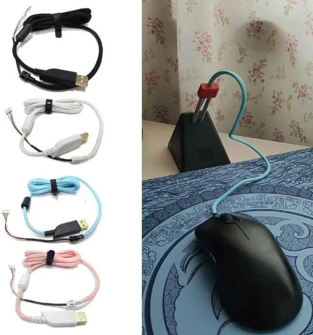 Alt view image 4 of 6 - Replacement Mice Wire Soft USB Mouse Cable Line for ZOWIE S1,S2,FK-B Mouse 210cm(Black)