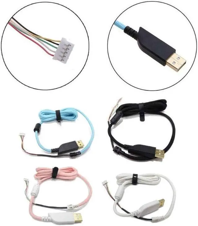 Alt view image 2 of 6 - Replacement Mice Wire Soft USB Mouse Cable Line for ZOWIE S1,S2,FK-B Mouse 210cm(Black)