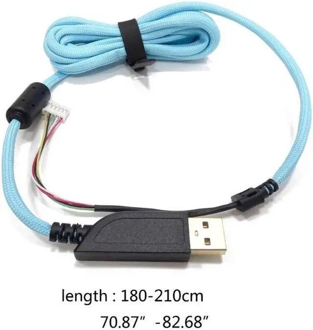 Alt view image 6 of 6 - Replacement Mice Wire Soft USB Mouse Cable Line for ZOWIE S1,S2,FK-B Mouse 210cm(Black)