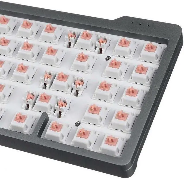Alt view image 5 of 6 - Plate Mounted Stabilizer For Custom Mechanical Keyboard Cherry OEM Stabilizer 6.25U 2U Steel Wire Gray + Pink(61)