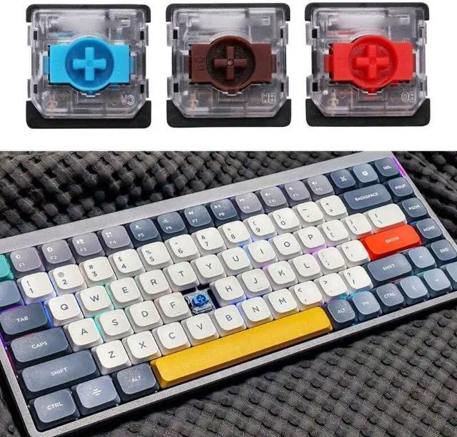 Alt view image 3 of 6 - 10PCS KS-27 Low Profile Switch Red Blue Brown 3pins Ultra-Slim for ULTIMATE Mechanical Keyboard for Air75 air60(R)