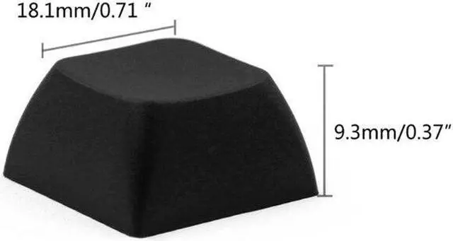 Alt view image 6 of 6 - 1U Keycap Unique Character XDA Profile Thick PBT Blank Keycap for MX Switch(Black)