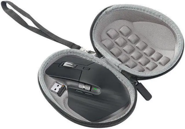 Alt view image 6 of 6 - Portable Hard for Case for  MX Master 3 Mouse Carrying Storage Bag Gray Lining for Travel Home Office