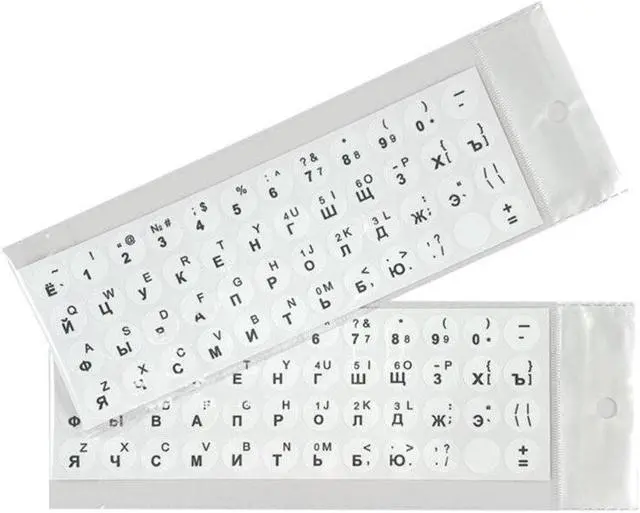 Alt view image 3 of 6 - 2-Piece Russian Keyboard Letter Stickers Replacement Russian Keyboard Stickers(bk)