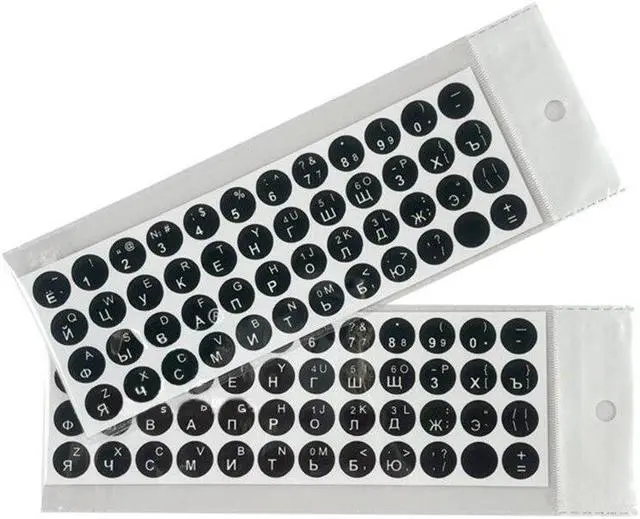 Alt view image 5 of 6 - 2-Piece Russian Keyboard Letter Stickers Replacement Russian Keyboard Stickers(bk)