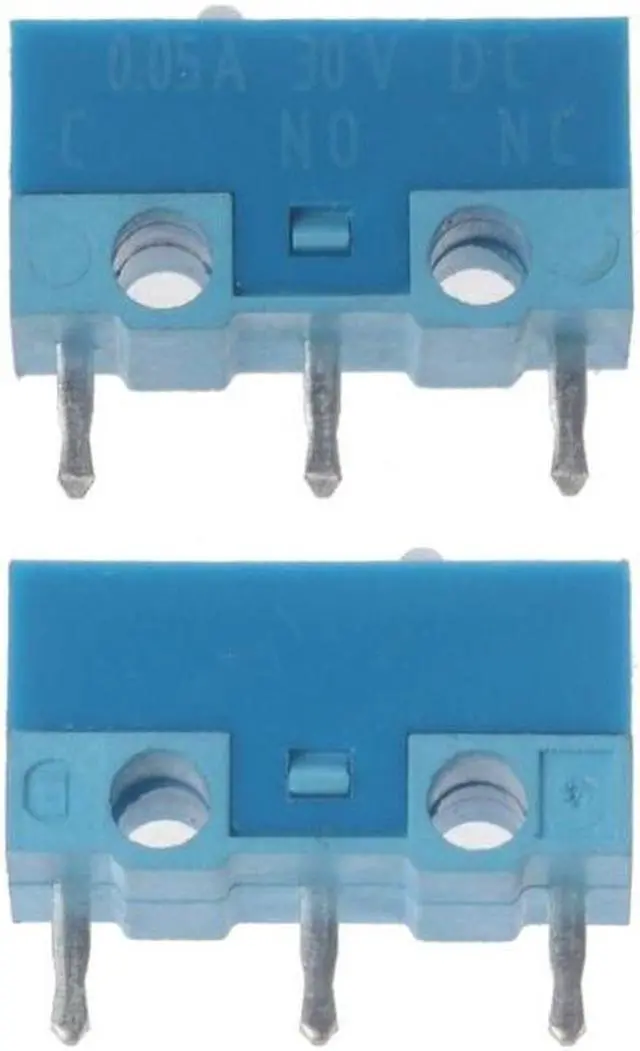 Alt view image 4 of 6 - 5Pcs HUANO-White Dot Blue Shell 0.74N Mouse Micro Switch Silver Alloy Contacts 20 Millions Lifetime