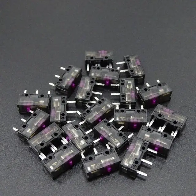 Alt view image 3 of 6 - Black Mouse Micro Switch Microswitch Dustproof Micro Button 3 Pin 0.74N 100 Millions for Gaming Mouse (2 Pieces)