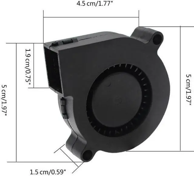 Alt view image 6 of 6 - 5015 DC5V MK3S+ Cool Blower Fan Extruder Hotend Cooler Sleeve Bearing Radiator