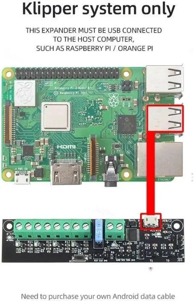 Alt view image 5 of 6 - For  V2.4 Klipper Expander Board Thermistor Input 3D Printer Control Board for Klipper Expander 3D Printer Part
