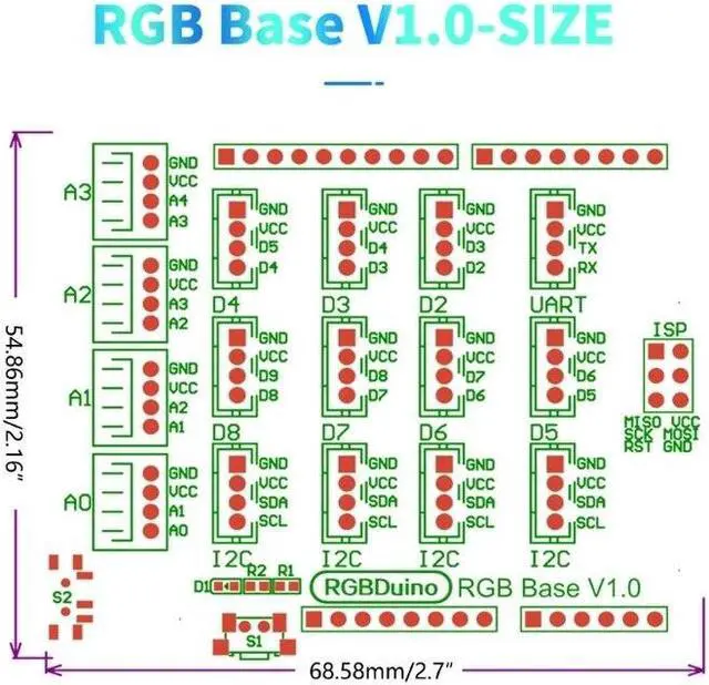 Alt view image 6 of 6 - RGB Base V1.0 Expansion Board Streamlined Design for Optimal Performance Elevate Your 3D Printing Game