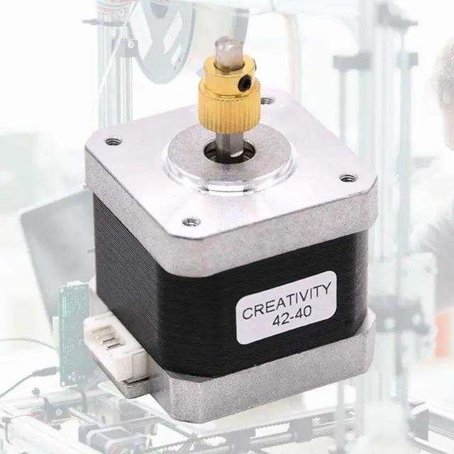 Alt view image 3 of 6 - 3D Printer Stepper Motor 42-40 with 40 Teeth Brass Extrusion Gear For Ender-3/Ender-3 Pro/Ender-5/CR10 3D Printer Part