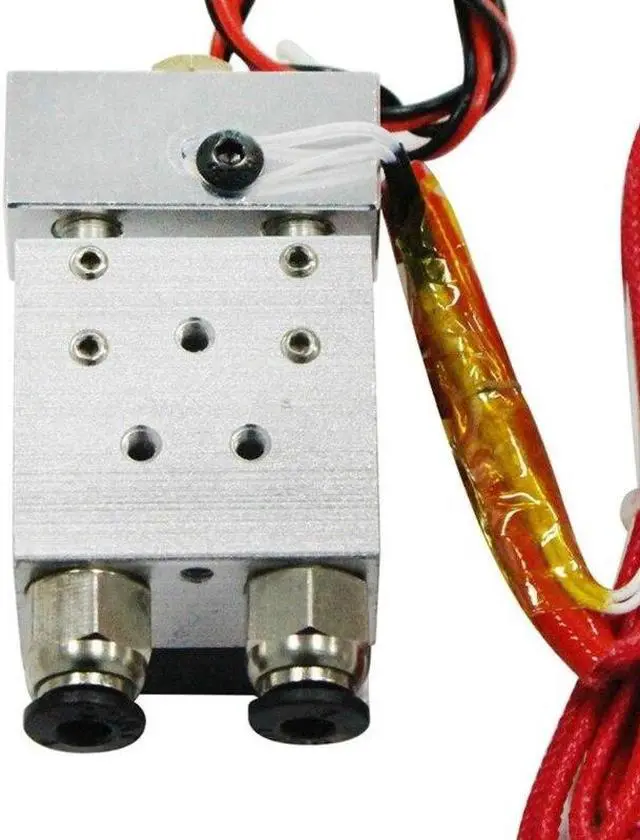 Alt view image 3 of 6 - 2 in 1 Out Extruder 12V/24V 40W for 3D Printer 1.75mm Filament Multi-Extrusion Hotend  for MK8 Extruder Accessory(24V)