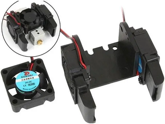 Alt view image 3 of 6 - 3D Printer Hotend Extruder Fan Bracket Air Duct TurboFan Blower Brackets (12V fan bracket)