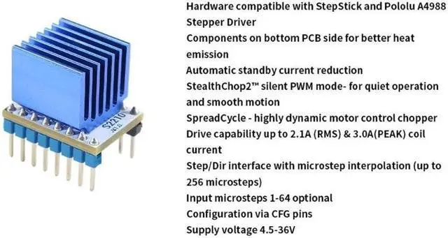 Alt view image 4 of 6 - 3D Print TMC2210 Driver Quiet Operation and Smooth Motion Heat-resistant