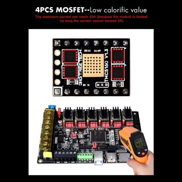 Alt view image 2 of 6 - TMC5160 V1.3 42 Stepper Motor Driver High-Power For BTT Octopus SKR V1.4 3D Printer Parts
