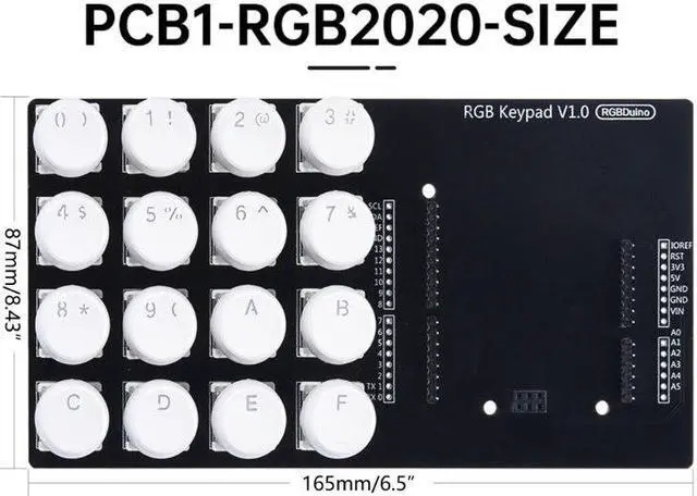 Alt view image 6 of 6 - RGBDuino RGB Keypad V1.0 Expansion Board Accessory - Brighten Up Your