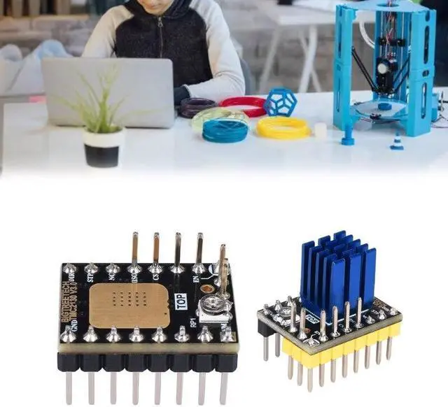 Alt view image 3 of 6 - 4Pcs 3D Printer TMC2130 .0 Stepping Stepper Motor Driver Modules with Heatsink