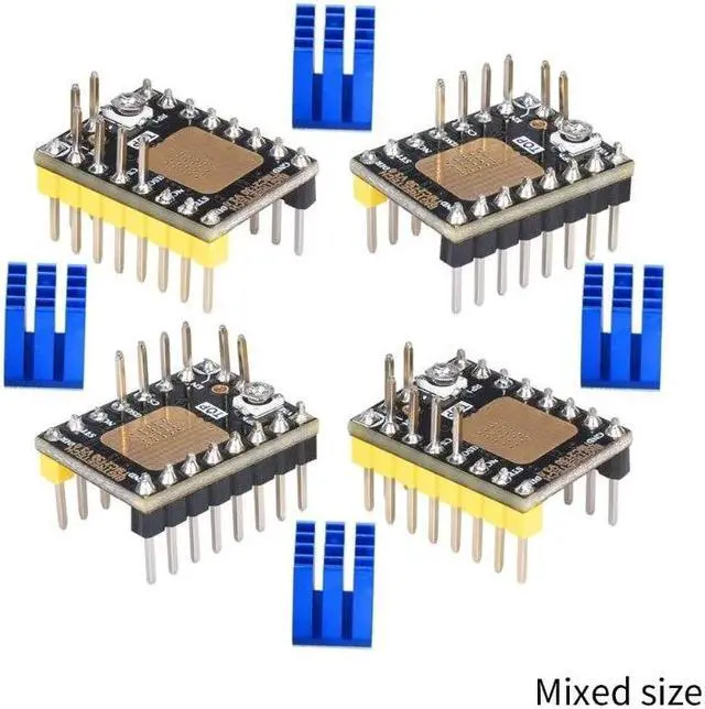 Alt view image 6 of 6 - 4Pcs 3D Printer TMC2130 .0 Stepping Stepper Motor Driver Modules with Heatsink
