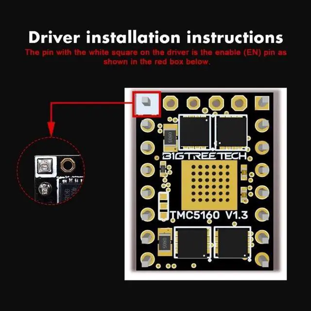 Alt view image 3 of 6 - TMC5160 V1.3 42 Stepper Motor Driver High-Power For BTT Octopus SKR V1.4 3D Printer Parts