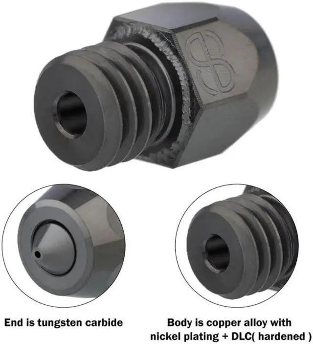 Alt view image 3 of 5 - Quality Mk8   MK8 Nozzle for 3/CR10 Long-Lasting Print Head(0.8mm)