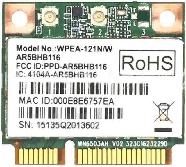 Main image of AR9382 AR5BHB116 802.11 300Mbps Mini PCI-E WiFi Wireless Card 2.4/5G-Band Dropship