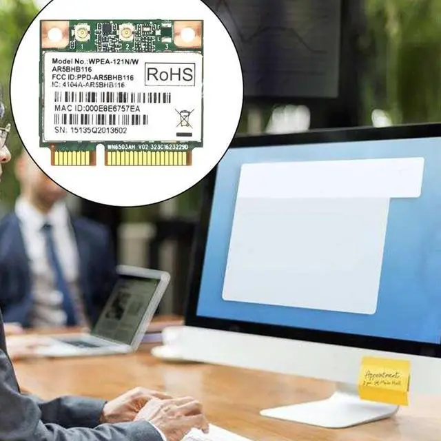 Alt view image 4 of 6 - AR9382 AR5BHB116 802.11 300Mbps Mini PCI-E WiFi Wireless Card 2.4/5G-Band Dropship