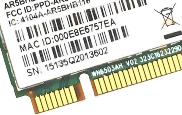 Alt view image 5 of 6 - AR9382 AR5BHB116 802.11 300Mbps Mini PCI-E WiFi Wireless Card 2.4/5G-Band Dropship