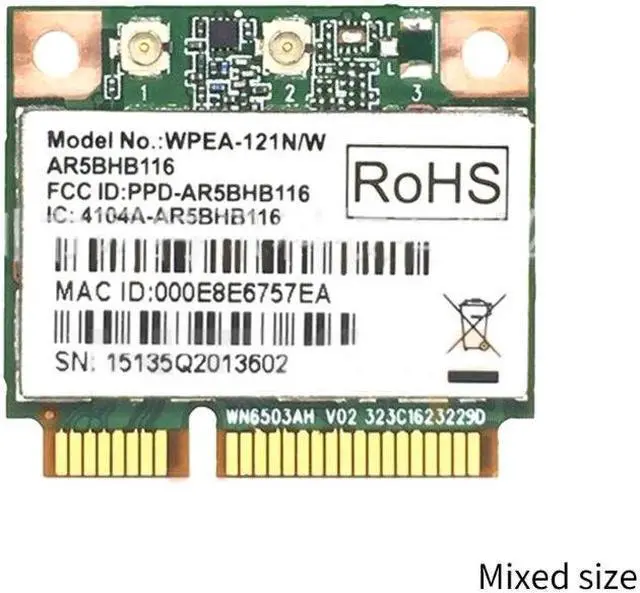 Alt view image 6 of 6 - AR9382 AR5BHB116 802.11 300Mbps Mini PCI-E WiFi Wireless Card 2.4/5G-Band Dropship