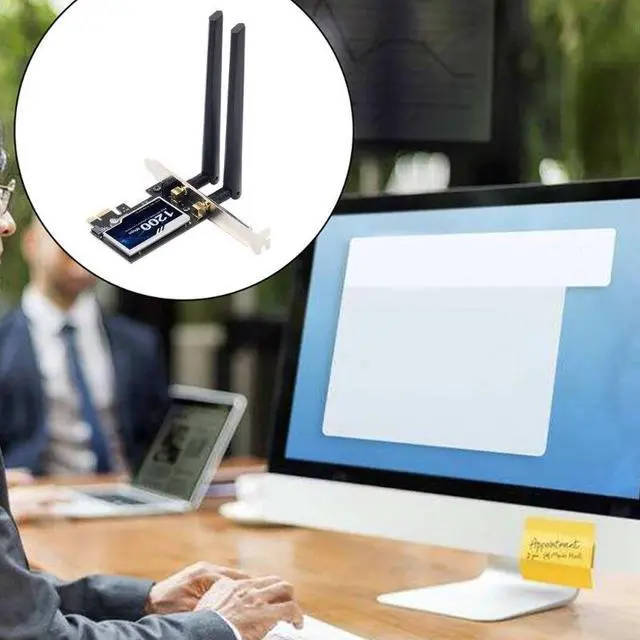 Alt view image 3 of 6 - PCI-E WiFi Card BT4.0 Wireless  Card PCE-AC1200 802.11ac Dual-Band 1200M Dropship