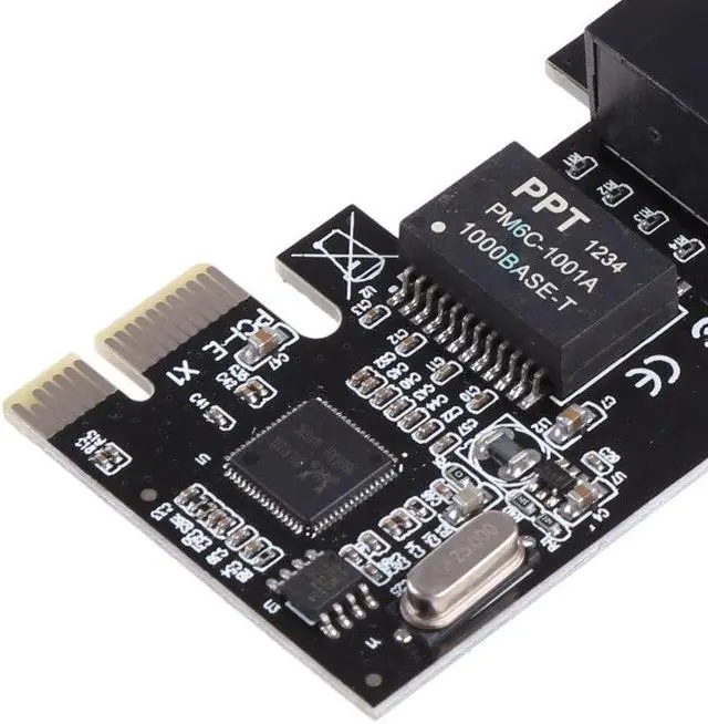 Alt view image 6 of 6 - Pci-e Gigabit  Card PCIE Lan Adapter Desktop 10/100/1000Mbp Ethernet Port Expansion Rj-45 Card Fast Speed Dropship