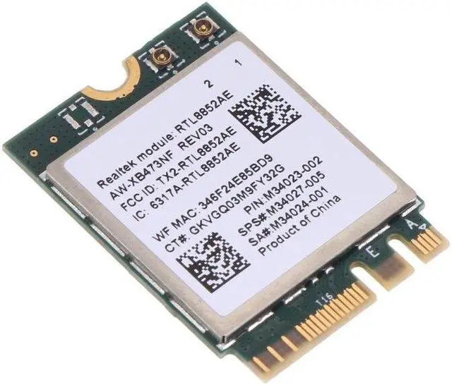 Alt view image 5 of 6 - RTL8852AE Wi-Fi 6 Combo Card 802.11ax .2 5G Wifi Wireless Wlan Card BT 5.2 Dropship