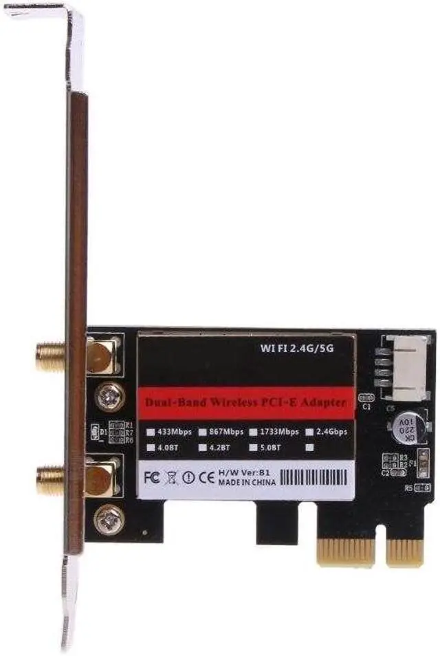 Alt view image 3 of 6 - 7260AC 2.4Ghz/5Ghz Dual-Band 1200Mbps Wireless PCI-E Wi-Fi Bluetooth-compatible4.0 7260 WIFI Card Desktop pcie Adapter Dropship