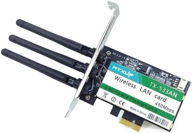 Alt view image 5 of 6 - TX-533AN 633ANHMW Dual Band 450Mbps Wireless  Card PCI-E Card 802.11N Dropship(N900)