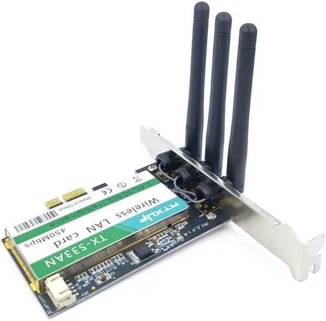 Alt view image 3 of 6 - TX-533AN 633ANHMW Dual Band 450Mbps Wireless  Card PCI-E Card 802.11N Dropship(N900)