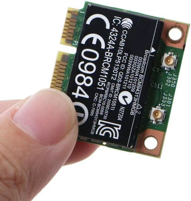 Alt view image 3 of 6 - Half Mini PCI-E 802.11b/g/n Wifi Card Bluetooth-compatible BCM94313HMGB BCM20702 Dropship