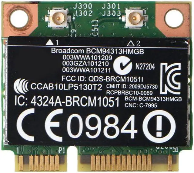 Main image of Half Mini PCI-E 802.11b/g/n Wifi Card Bluetooth-compatible BCM94313HMGB BCM20702 Dropship