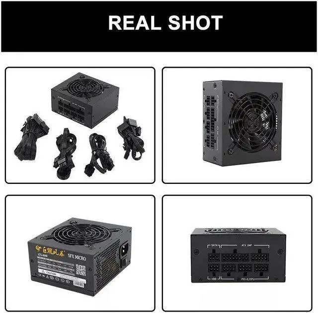 Alt view image 5 of 6 - Max 750W Fully Modular SFX Power Supply For PC 600W SFX L Power Supplies PSUfor Gaming PC SFX PC Case